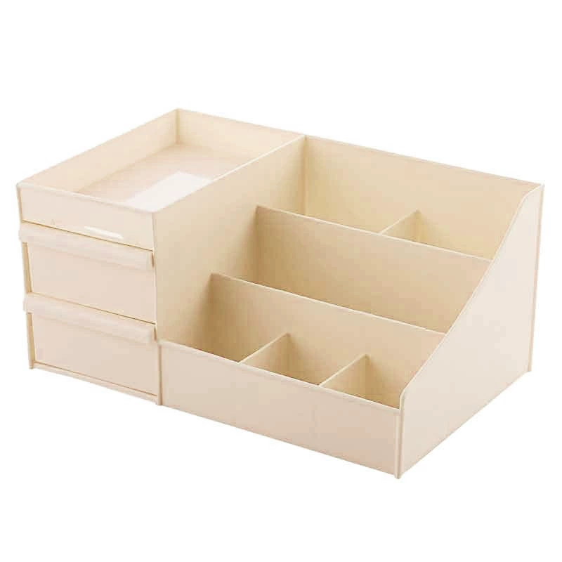 Storage box organizer, plastic dressing-table makeup box, 4 sizes S–XL, multi-compartment