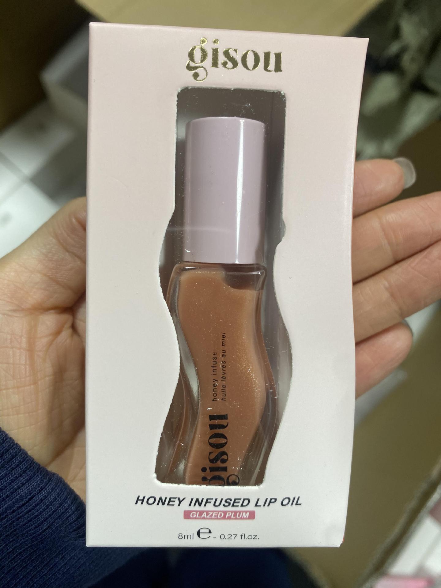 Nuevos productos de venta transfronteriza GISOU aceite de protección labial humectante reparación para eliminar las marcas labial, frambuesa ciruela brillante esmalte labial