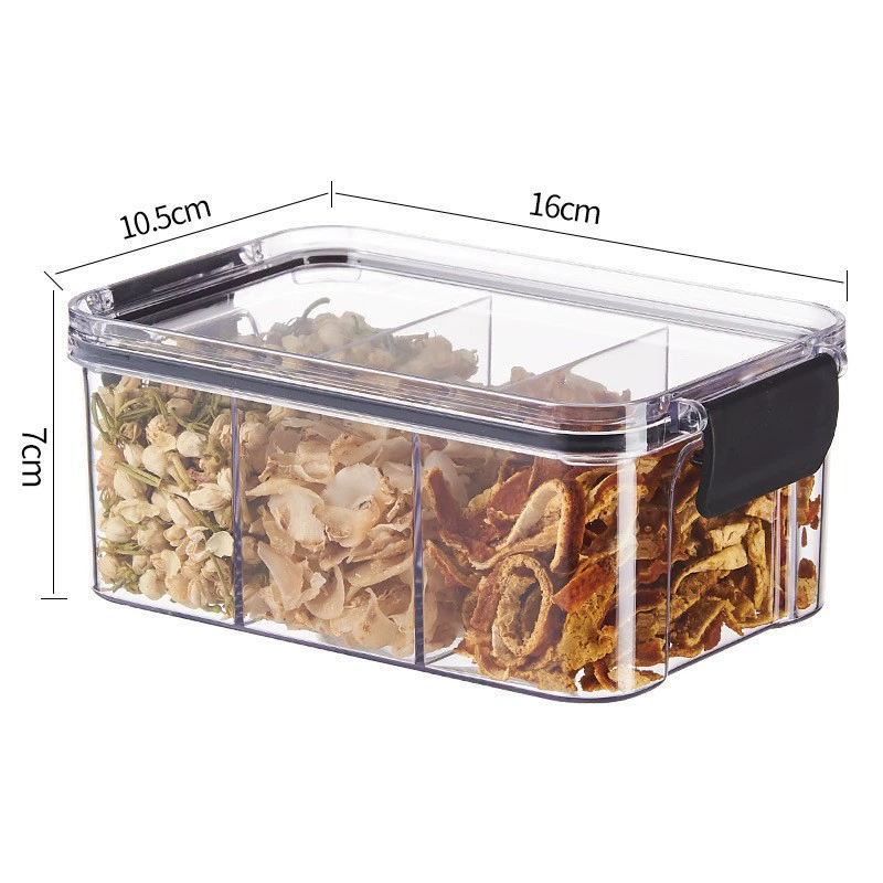 Sealing tank with lid food -grade PET bottle plastic transparent tea nuts snack snack grain storage tank can