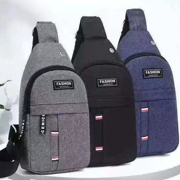 Foreign Trade Chest Bag for Men 2024 New Casual Korean Style Oxford Cloth Sports Small Bag Single Shoulder Crossbody Bag Canvas Backpack Trendy