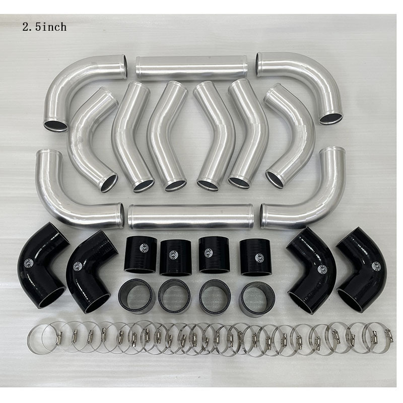 Aluminum Turbo Intercooler, Car Modification, Intercooler Pipe, Intake Manifold, Intercooler Pipe Aluminum Pipe Eight-Piece Set