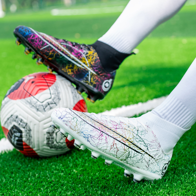 Binbinniao más tamaño de los nuevos hombres de fútbol transpirable zapatos de fútbol de hierba de Interior de uñas largas y cortas zapatos de fútbol
