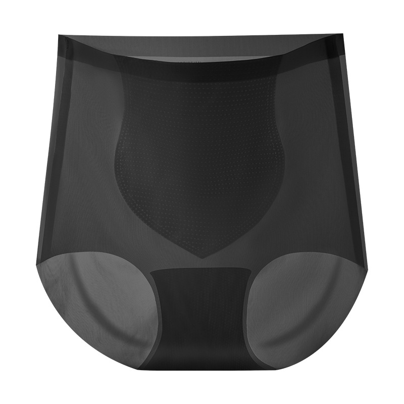 Cintura alta sin costuras para mujer, seda de hielo, nuevo estilo ultrafino, transpirable y sexy, calzoncillos de levantamiento de cadera, refrescante