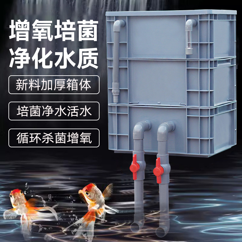 周转箱鱼缸过滤工业风龟缸净水过滤器滴流盒上滤水循环系统沼泽箱