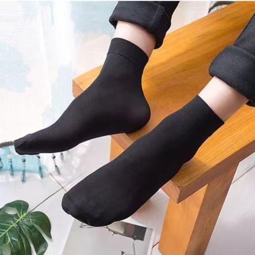 Spring and summer thin mercerized cotton wholesale men's stockings mid-barrel breathable deodorant anti-hook business casual mid-barrel socks men