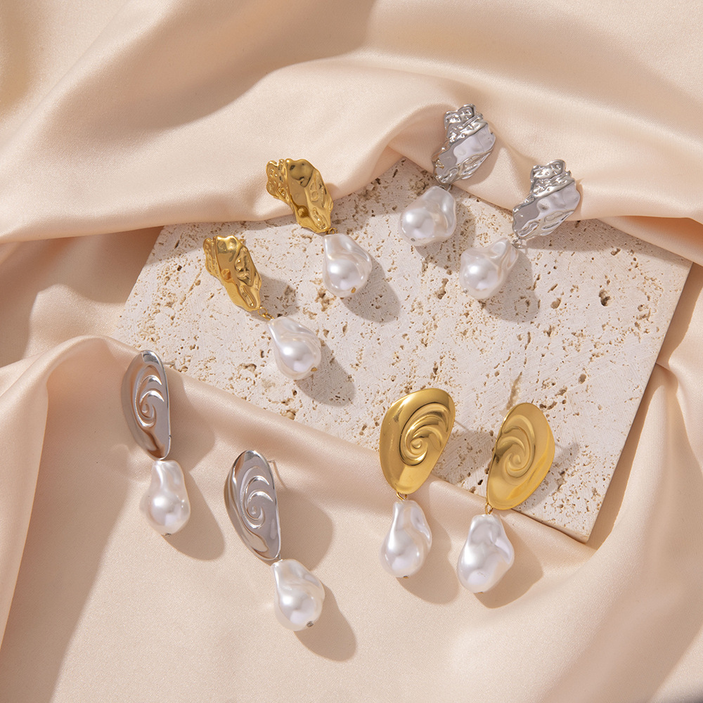 Summer brand earrings from pearl stainless steel