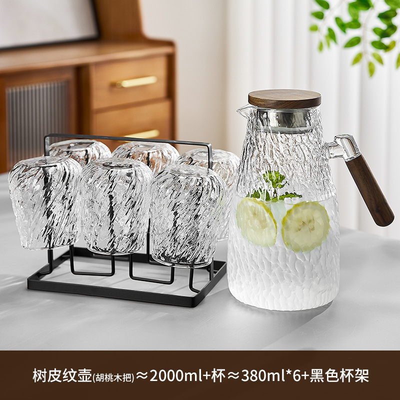 日本製コールドケトルガラス高温耐性食品グレード家庭用夏冷蔵庫コールドケトル大容量冷たい熱湯カップ|undefined