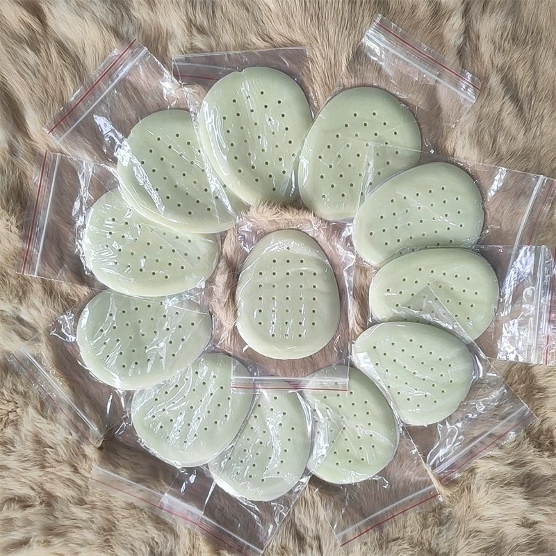 Утолщенная желтая силиконовая латексная стелька для передней части стопы половинного размера Прозрачная Мужская и женская обувь на высоком каблуке Наклейки для шлифовки стопы уменьшенного размера Невидимые Нескользящие