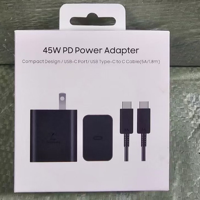 Suitable for Samsung S25/Zfold6/Charging Cable 45W Super Fast Charging Head Samsung Us Charger T4510