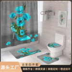 Новый интерьер Макао 3d цифровой печать занавески для душа водонепроницаемый ванная комната занавес на высоких кабгалстук-бабочкаах серия ванная комната занавески для душа