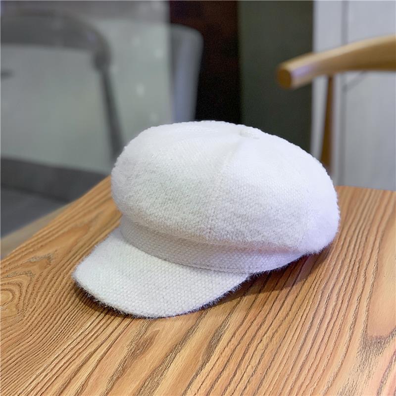 Women's Elegant Classic Style Solid Color Curved Eaves Beret Hat display picture 3