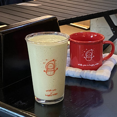 可爱小雪人玻璃杯 冬季雪人美式咖啡杯 ins卡通果汁杯水杯送礼物