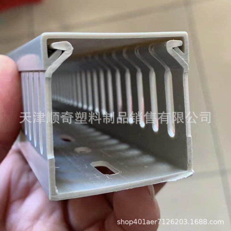 包邮塑料PVC灰线槽阻燃行线槽电箱机柜线槽电控柜线槽粗齿高*宽
