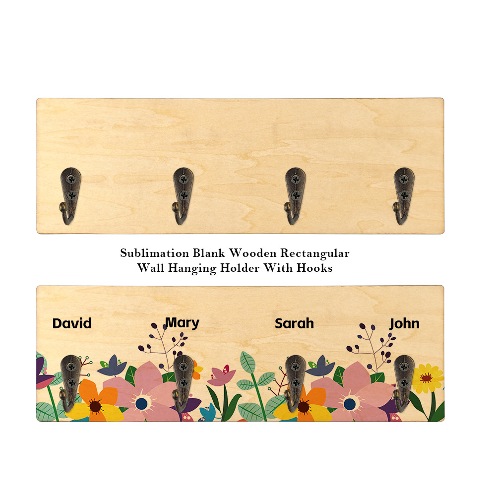 Transferencia térmica de nuevo producto de sublimación térmica simple porta-claves de madera