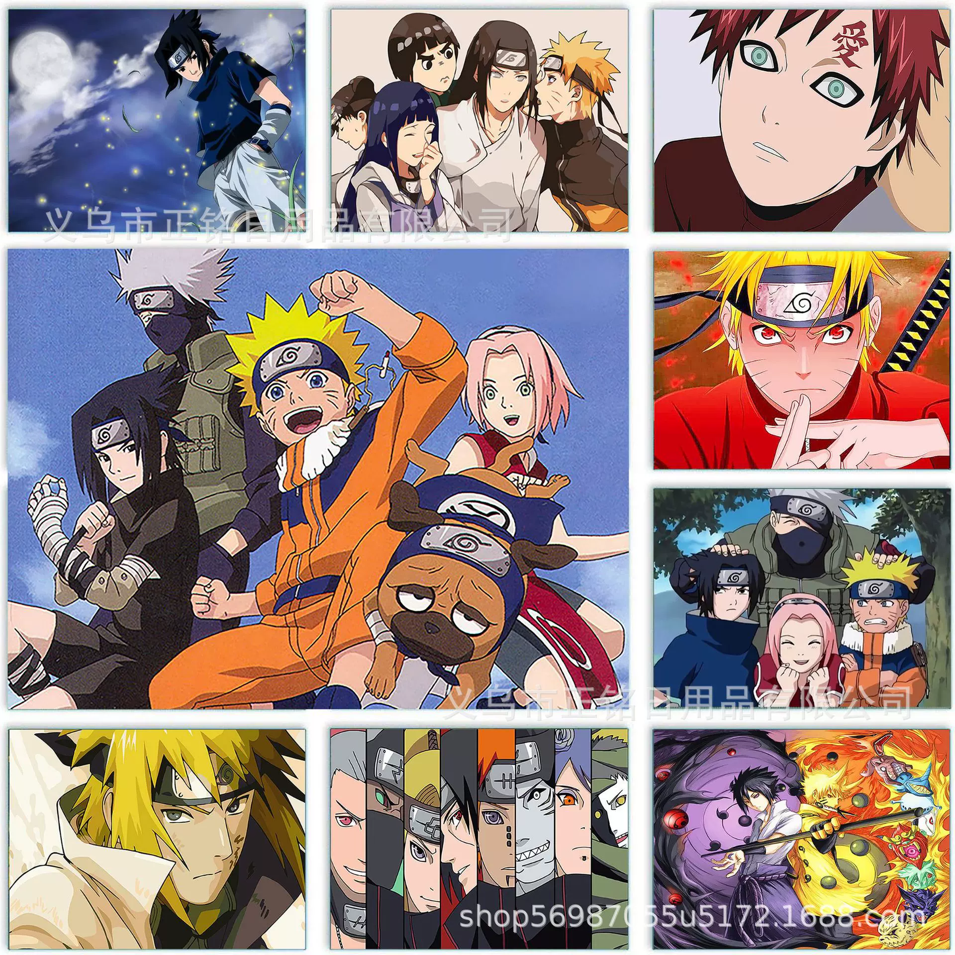 跨境火影忍者DIY5D动漫钻石画满圆钻亚马逊平台热销来图厂家批发
