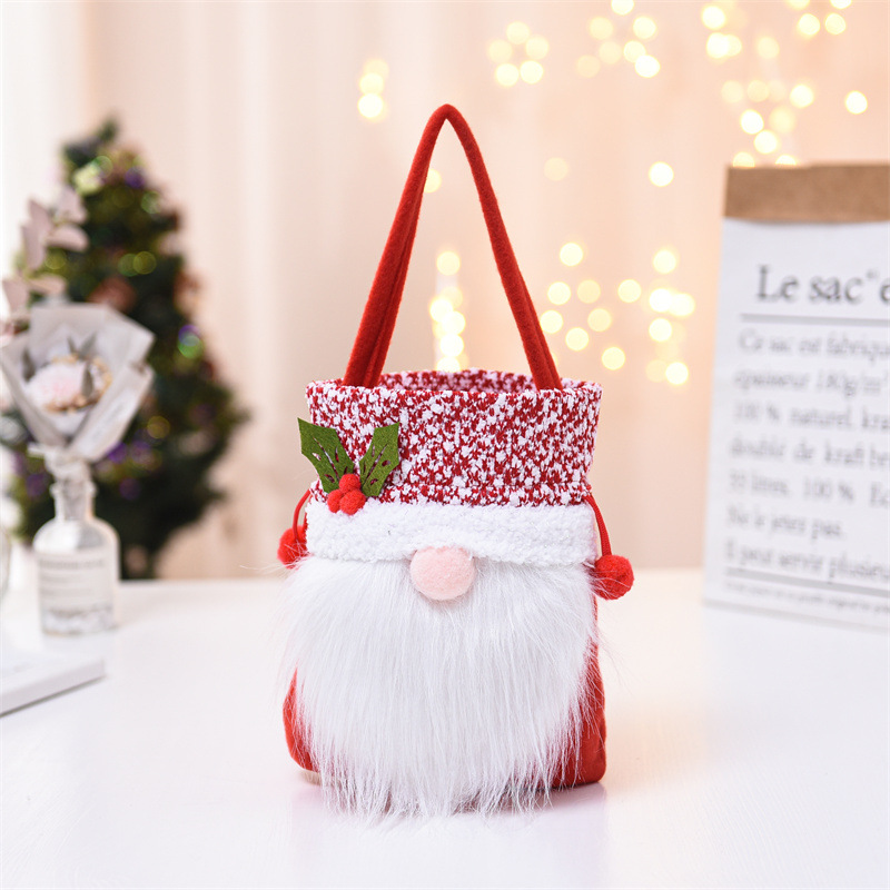 Weihnachten Mode Einfarbig Tuch Gruppe Geschenk Taschen 1 Stück display picture 3