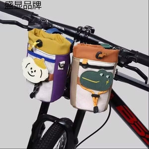 自転車ハンドルバッグ かわいいキャンプ風デザインの前バッグ