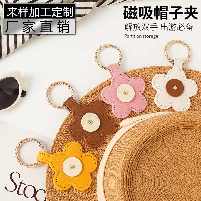 Clip de sombrero magnético portátil sombrero artefacto de viaje sombrero almacenamiento anti-perdida clips sombrero de sol mochila gancho colgar hebilla