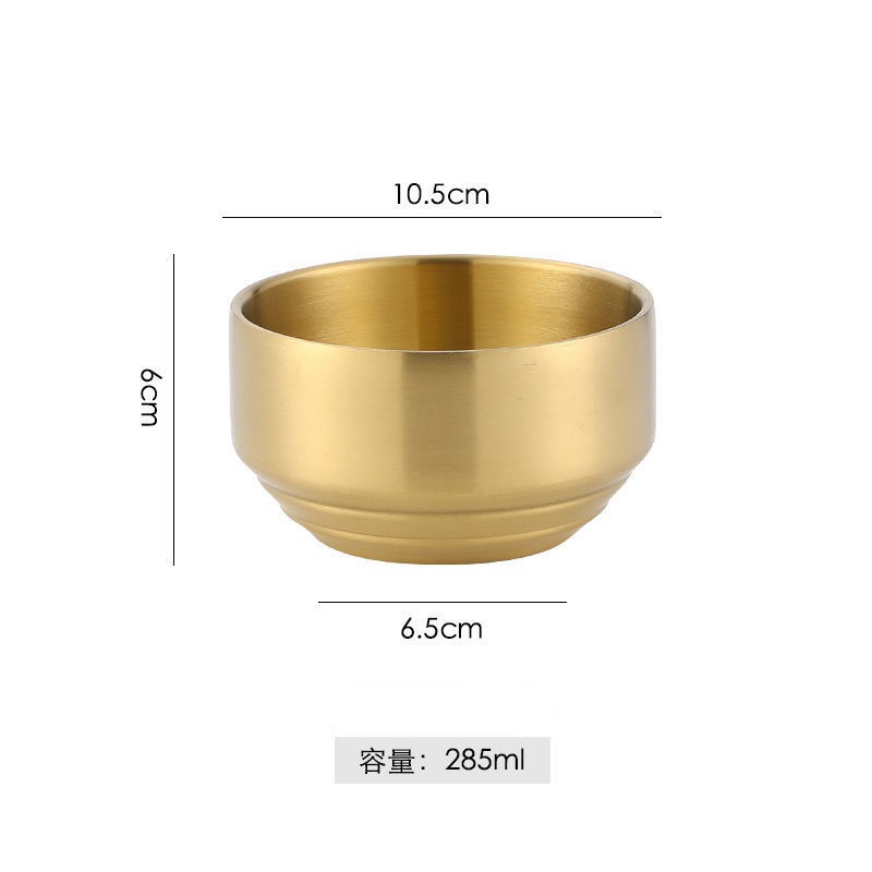 10.5cm 황금 한국 밥 그릇 (덮개 없음)
