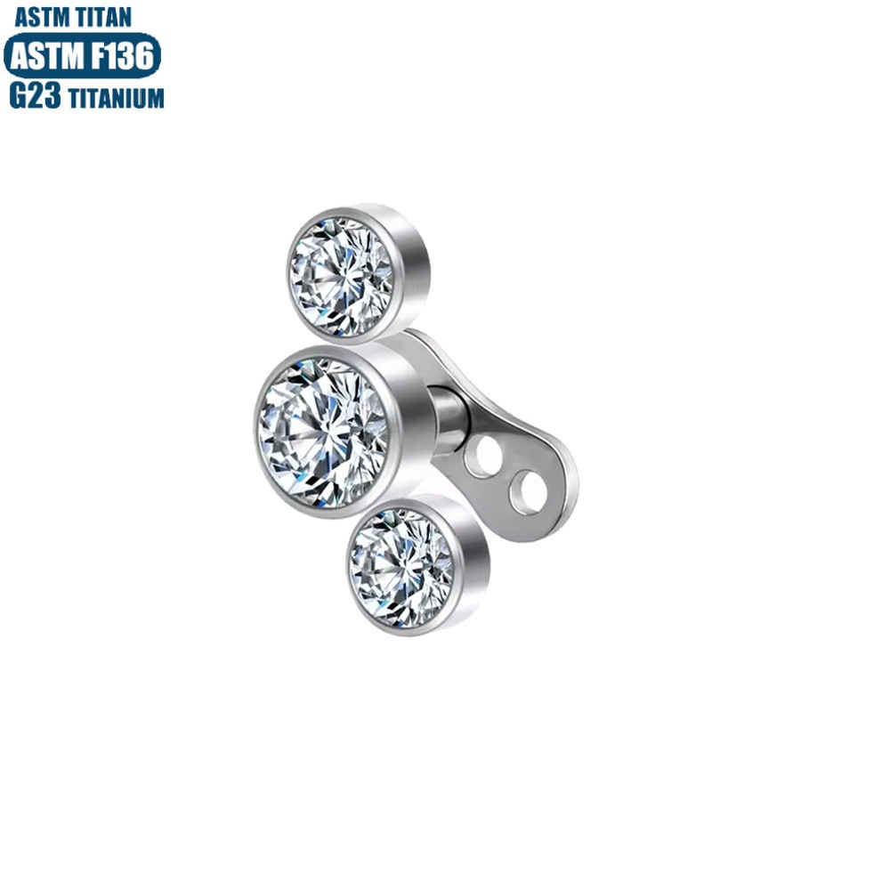 Labret stud lip piercing jewelry styling detail