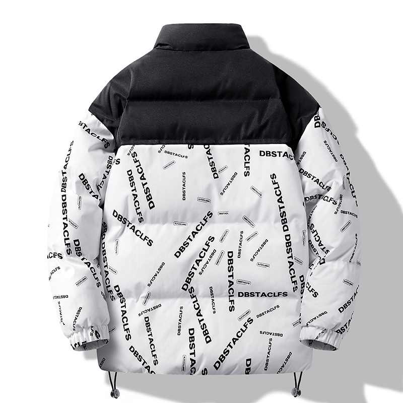 Abrigo de algodón acolchado para hombre otoño e invierno moda guapo abrigo de algodón engrosado abrigo de pan de invierno abrigo de pareja mismo estilo abrigo de algodón acolchado chaqueta de algodón de moda al por mayor