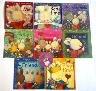 English original version The Things I Love About furry rabbit children's emotion management picture book 8 volumes + CD
