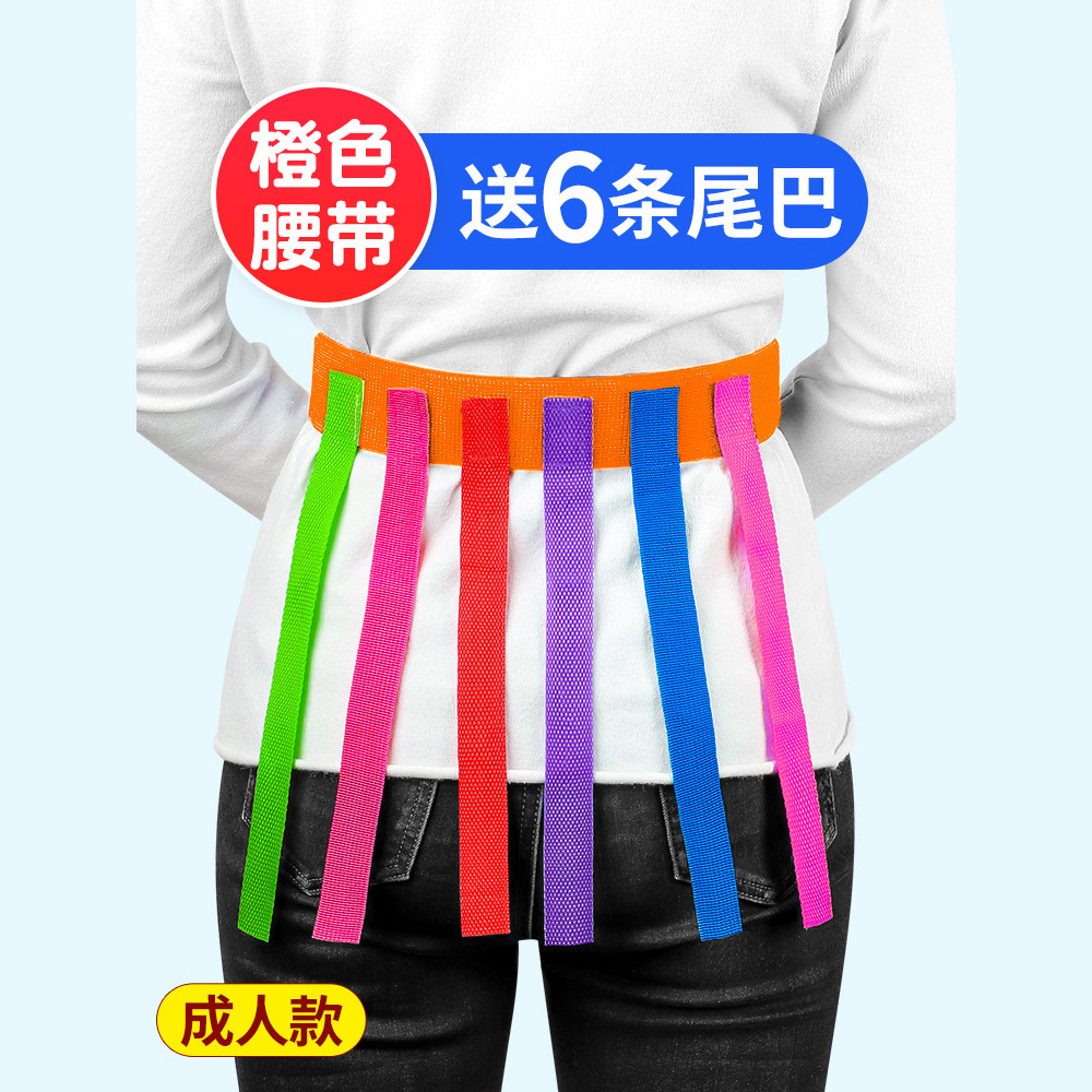 Orange belt for adults, 6 pieces