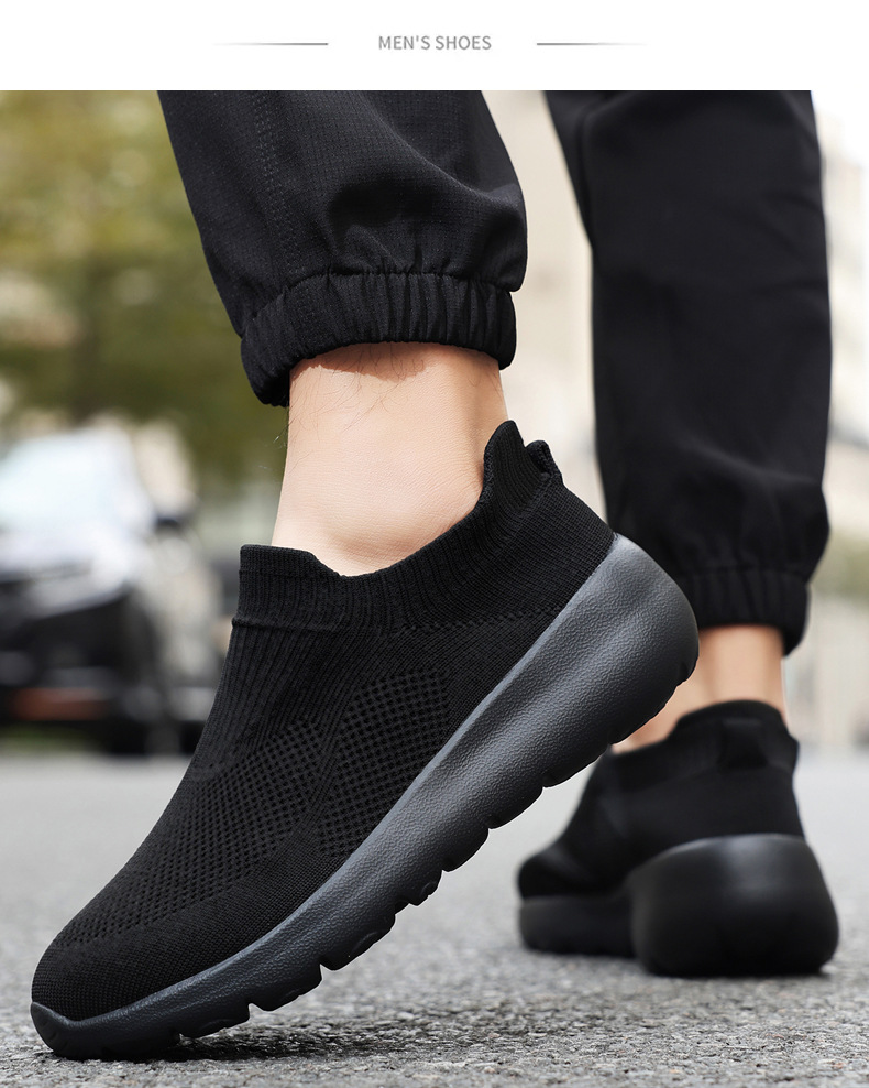 New Large Size 46 Lightweight Couple's Casual Slip-On Lazy One-Piece Mesh Driving Shoes_vogvips.com