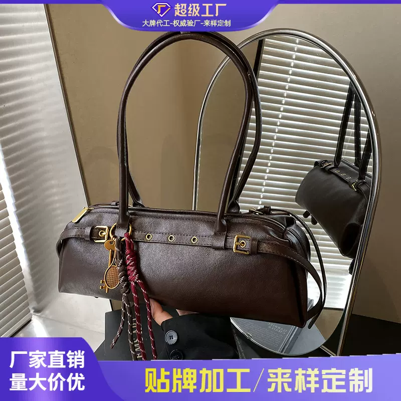 外贸小众复古法棍包包女2025新款时尚手拎腋下包高级感休闲单肩包
