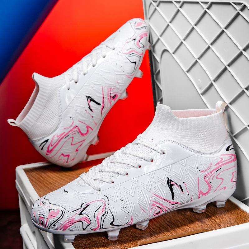 Zapatos de Fútbol de Caña Alta de Suela de TPU Transpirables para Césped Artificial