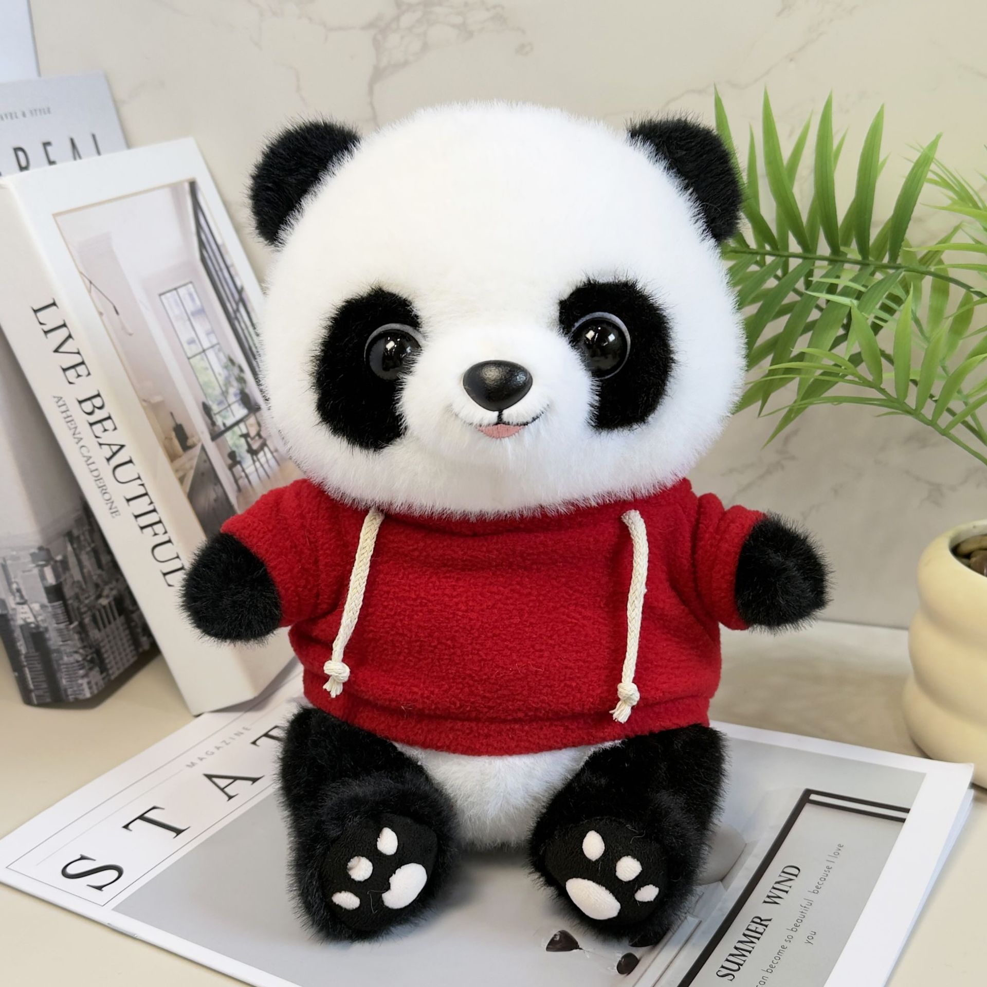 Cute tesoro nacional panda muñeca muñeca de peluche muñeca panda muñeca Chengdu logotipo de la empresa de impresión de recuerdos