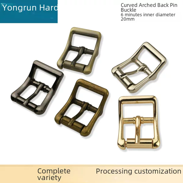 6-point curved bow back pin through buckle clothing shoe buckle adjustment buckle Japanese buckle luggage hardware accessories inner diameter 2cm