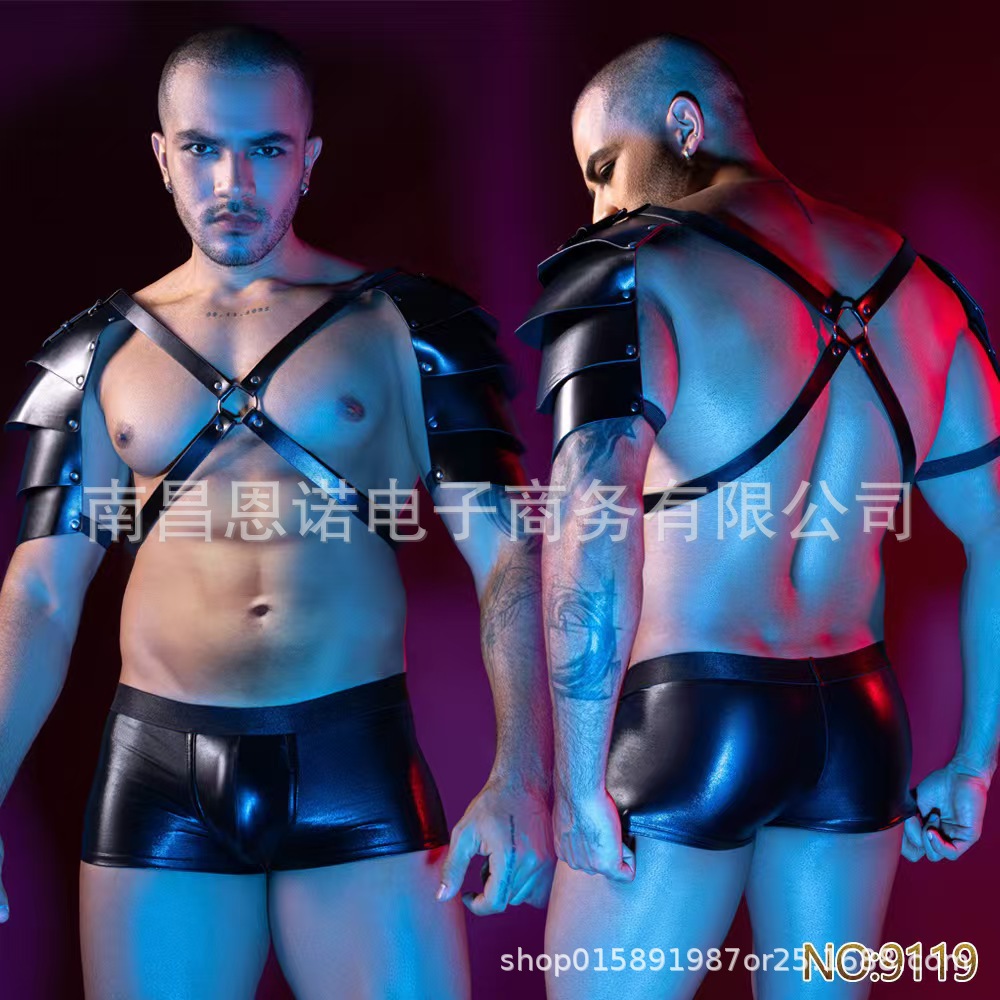 Hombres nuevos uniformes sexuales lingerie bar modelo masculino espectáculo escénico uniforme de conejo hombre un cabello