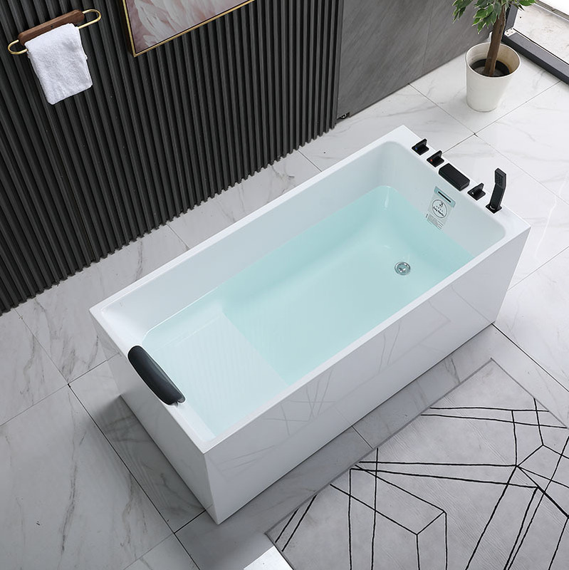 Mobile Japanese-Style Acrylic Small Bathtub for Home Use, Suitable for Small Spaces, Deep Soaking, Freestanding, Sitting Type Mini Bathtub 1. 11.5m