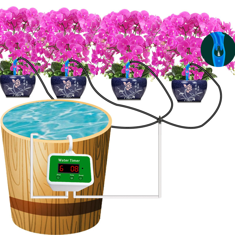 Automatic Flower Watering System for High-Flow Garden Lazy Person Watering Gadget Green Plant Drip Irrigation Sprinkling Machine Smart Balcony Timed