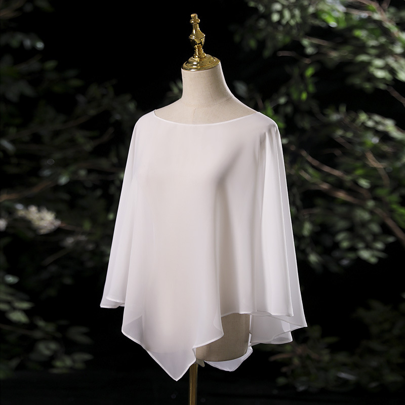Elegante sciarpa a mantella in chiffon per donna protezione solare_voghion.com