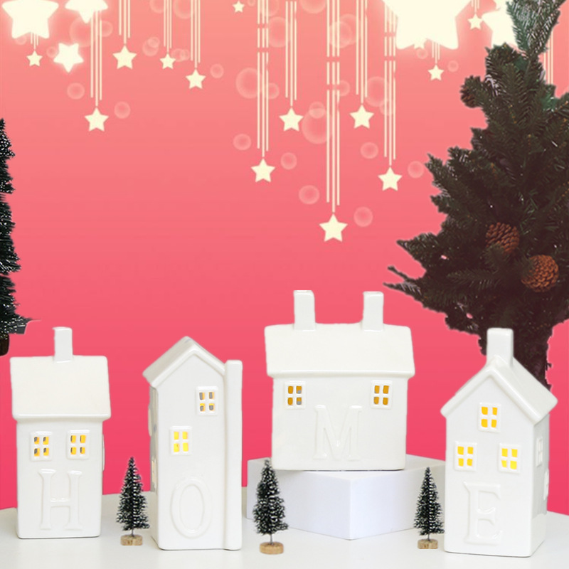 Cerámica creativa casa candelabro vela quemador aromaterapia vela taza tarro cena decoración cerámica creativa exportación al por mayor