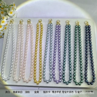 仿贝珠项链仿珍珠项链女款轻奢高级感锁骨链贝珠多色可选母亲节礼