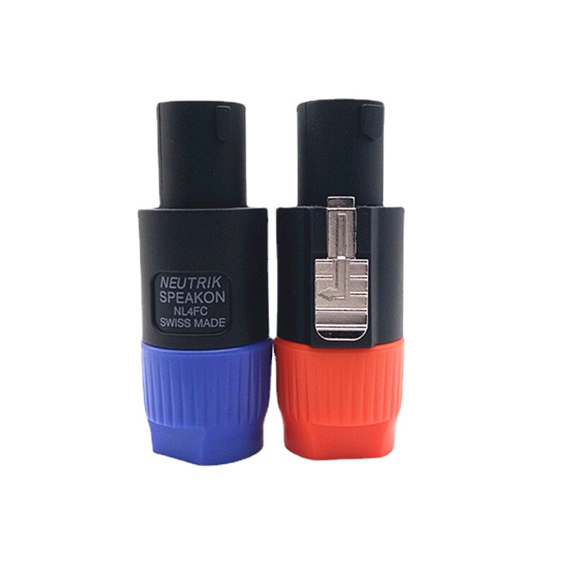 Factory direct audio four-core professional speaker plug NL4FC audio cable connector amplifier Ohm connector Factory direct audio four-core professional speaker plug NL4FC audio cable connector amplifier Ohm connector