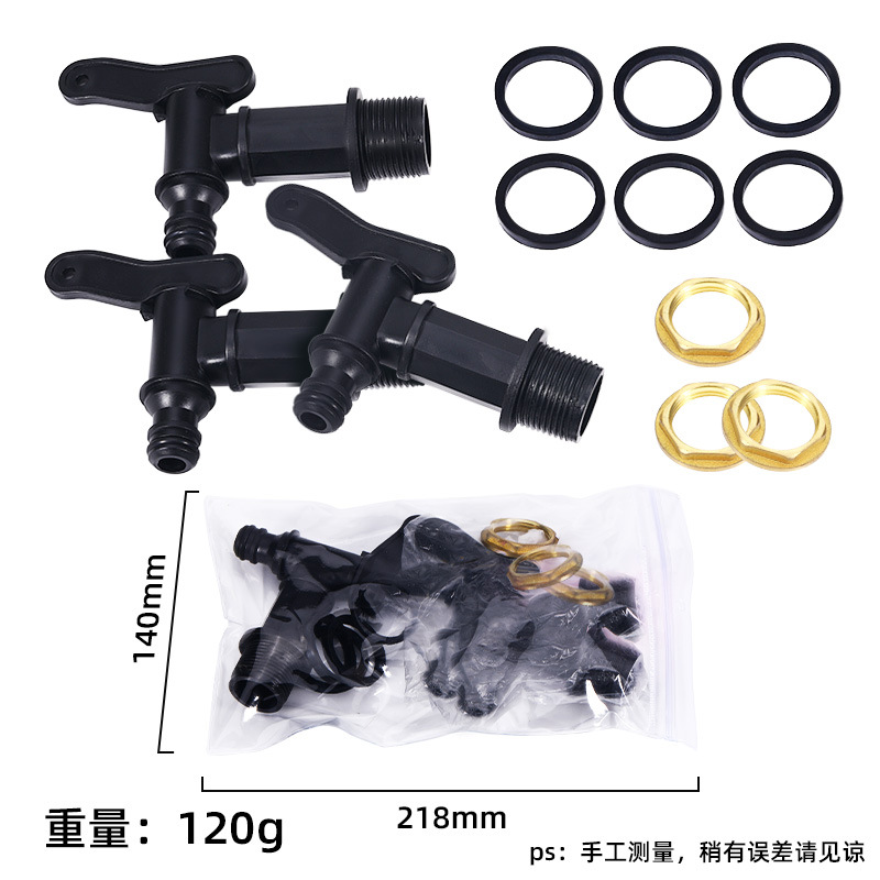 IBC Ton barril de salida conector Ton barril accesorios grifo de plástico al por mayor cubo de plástico barril de agua conector del tanque