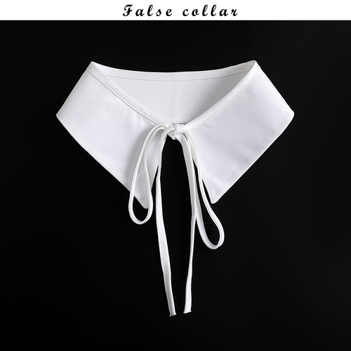 Fake collar for women, versatile and fashionable decoration, fake collar for spring and autumn, soft light, multifunctional lace-up, pointed collar, small single collar, and sweater
