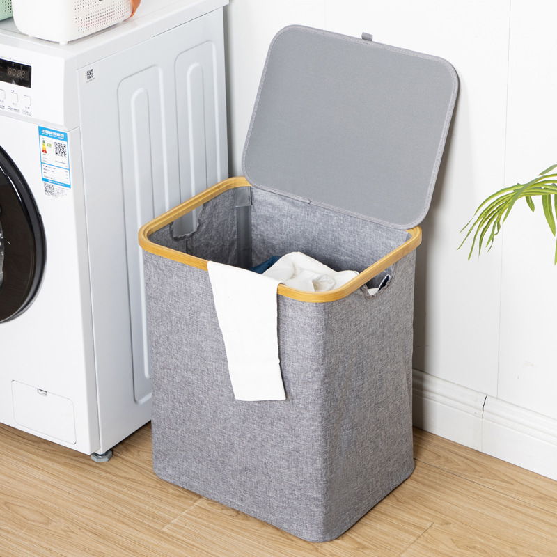Cesta de lavandería Cesta de almacenamiento de lavandería doméstica Cesta de lavandería con ruedas Gap móvil Cubo de almacenamiento de gran capacidad