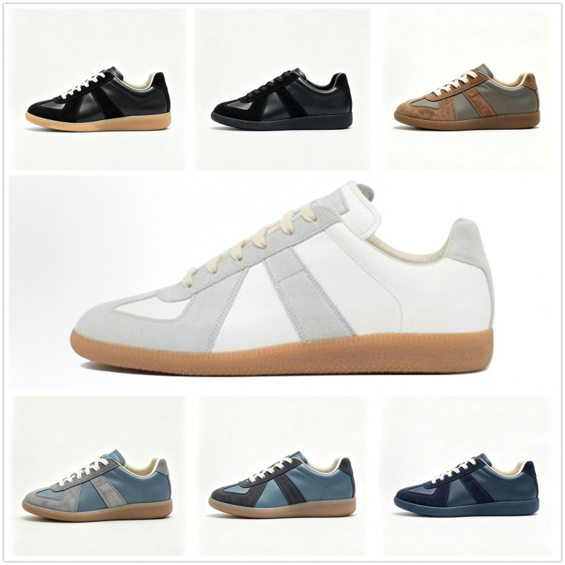 2026 New Margiela Training Shoes for Men, Cowhide Retro Genuine Soft Leather Niche Forrest Gump Training Sneakers MM*6 Trendy Shoes
