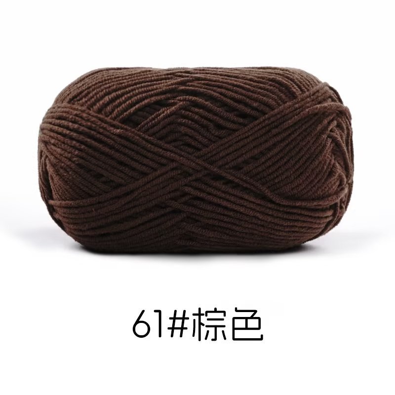 4-strand peinado hilo de algodón su hemeng pequeño 40g tejido a mano muñeca hilo diy muñeca material paquete leche algodón