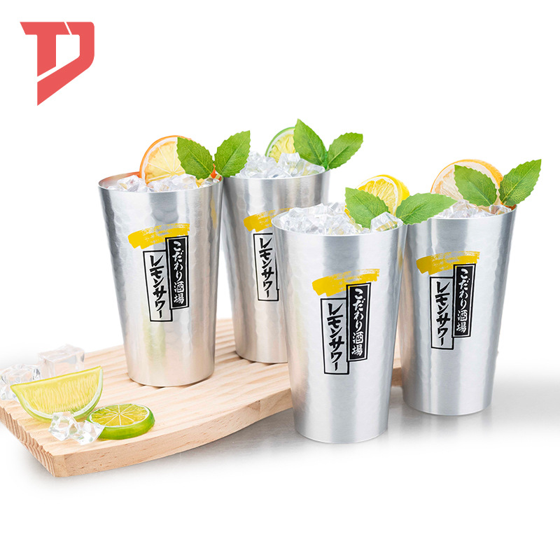 Estilo japonés de aluminio creativo martillo cola taza de cerveza de aluminio al aire libre camping fiesta bebida fría taza varios colores