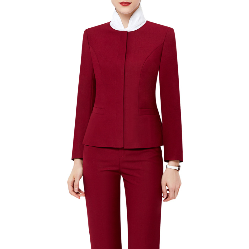Red classic suit, set, uniform, custom-made