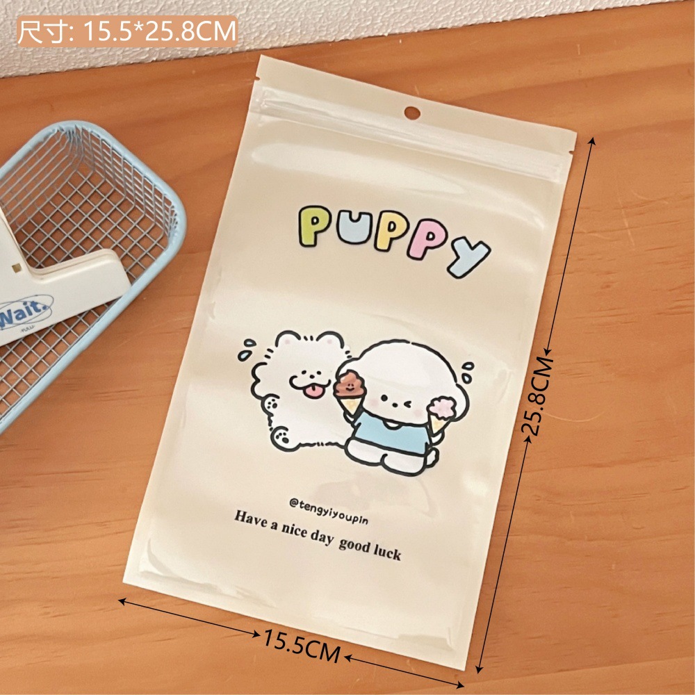 Corea del Sur creativo lindo merienda bolsa sellada chica corazón dibujos animados comida galleta caramelo tamaño pequeño bolsa de embalaje bolsa de caramelo