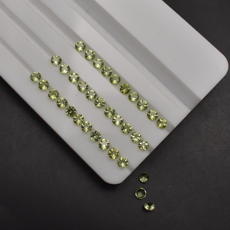 天然橄榄石圆形裸石