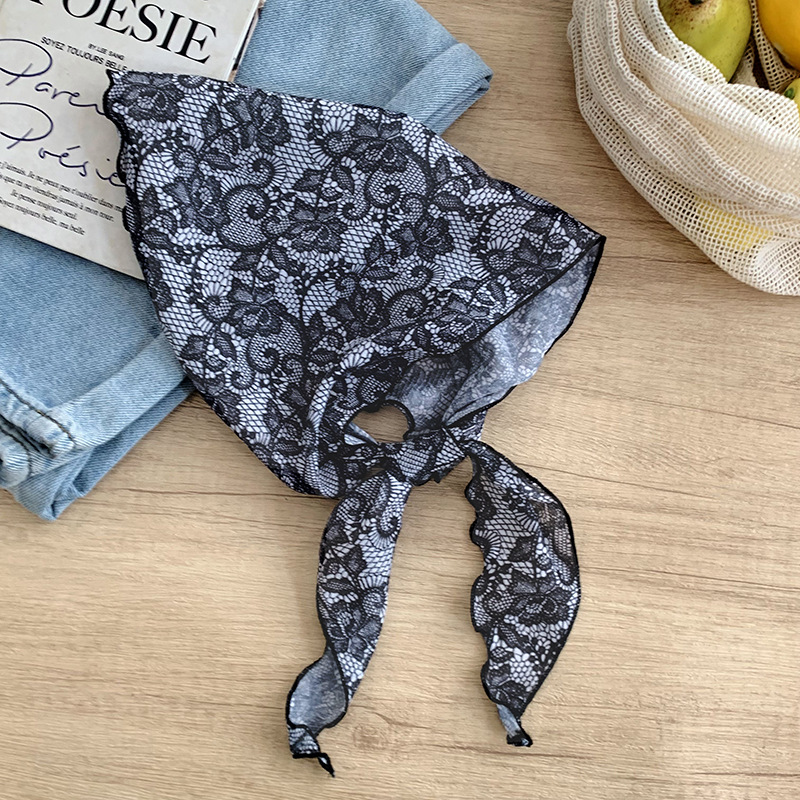 Bufanda de seda nuevo estilo protector para el cuello bufanda para el cuello pequeño y fresco pañuelo floral a cuadros cinturón para el cabello para atar el cabello bufanda triangular multiusos para atar la cintura