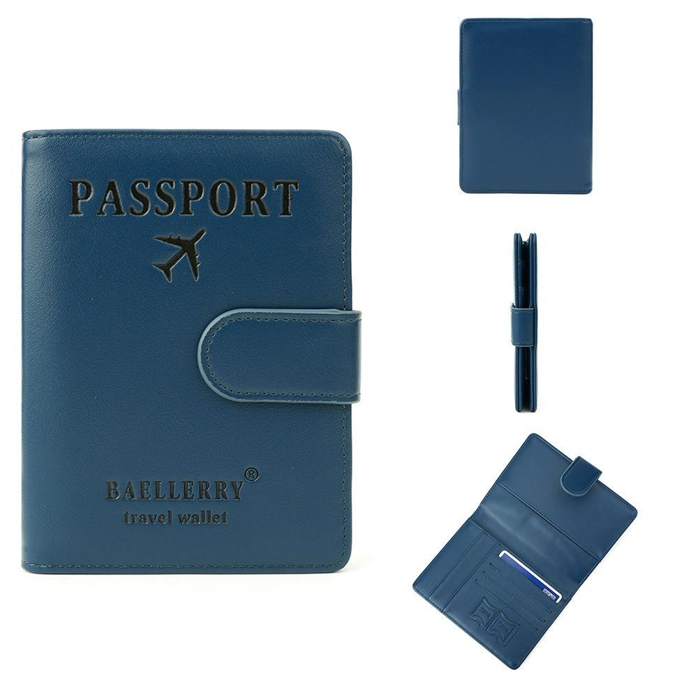 Baellerry, новый мужской и женский универсальный чехол для паспорта с RFID-меткой и антимагнитной пряжкой, для документов, проездных через границу, простой чехол для карт